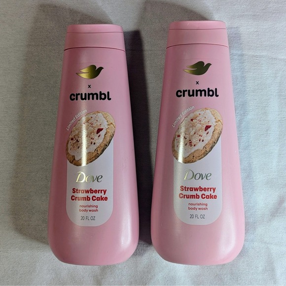 Dove Other - 2 Pack Dove x Crumbl Strawberry Crumb Cake Nourishing Body Wash 20 fl oz